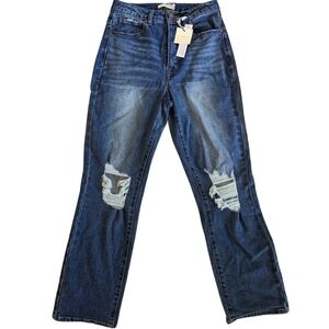 Francesca's Collection Size 26 Blue High Rise Boyfriend Jeans 